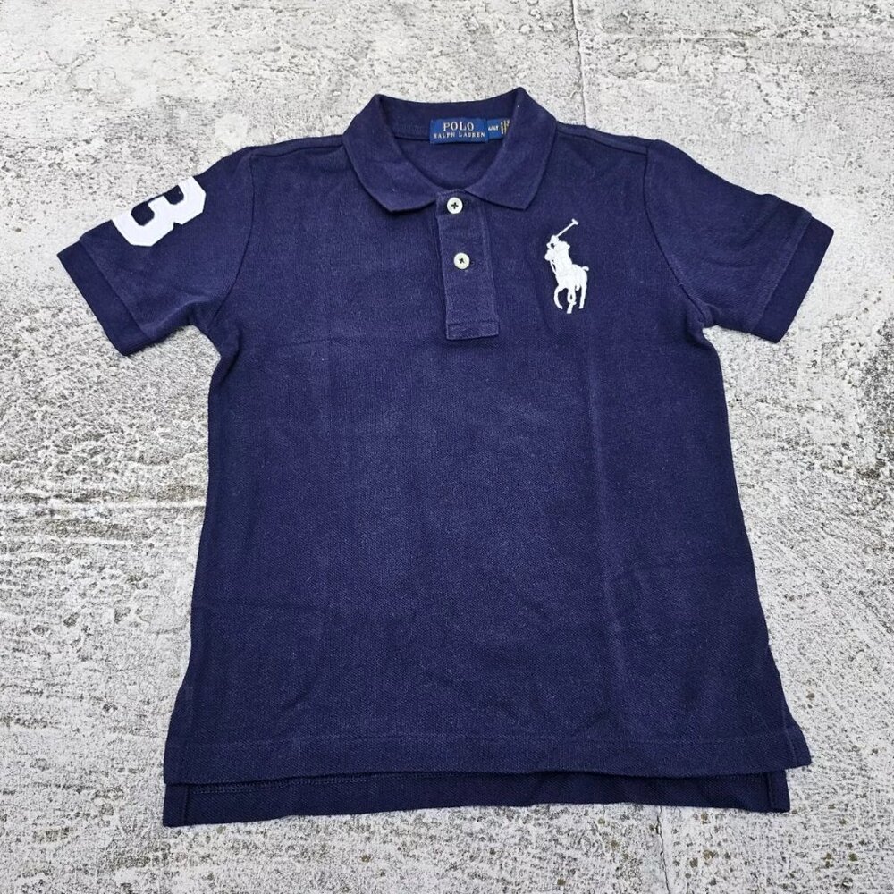 polo Ralph Lauren Kids Polo Tee Blue Cotton Short Sleeve T Shirt Size 4t/4 - Picture 3 of 8